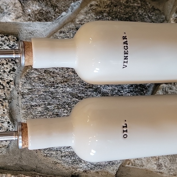 Rae dunn typewriter oil and vinegar set - Picture 2 of 6